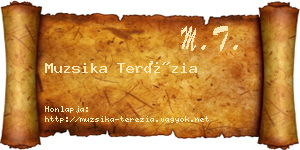 Muzsika Terézia névjegykártya